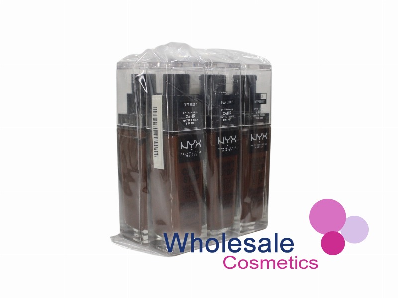 6 x NYX Professional Can't Stop Won't Stop Foundation Full Coverage - 25 DEEP EBONY